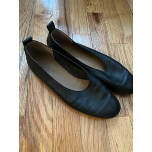 Everlane Day Glove Flats 6.5 Black Leather Flats Round Toe Shoes